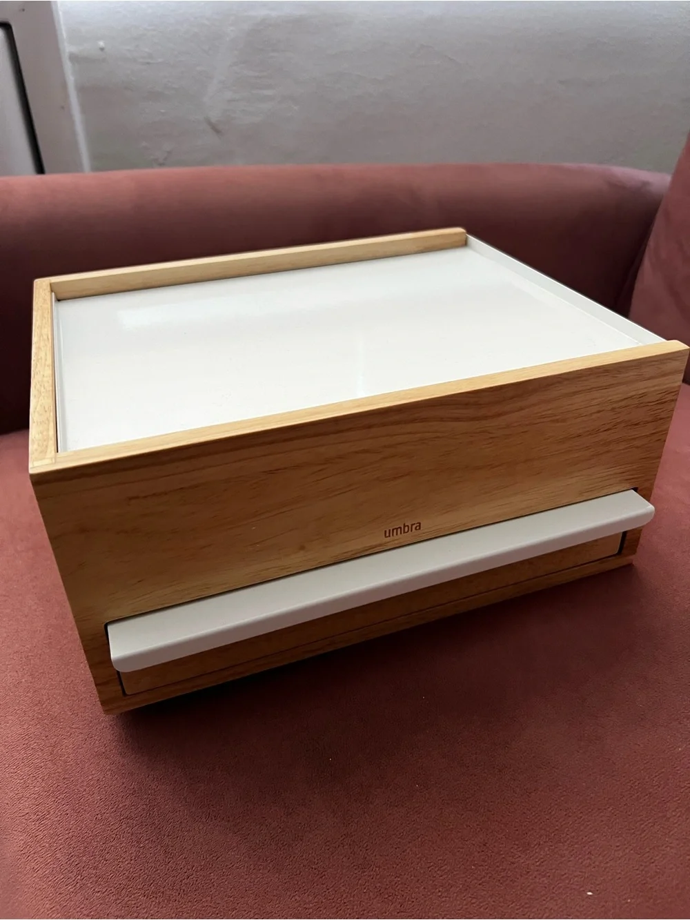 Umbra White and Natural Wood Jewelry Drawer Organizer Inserts